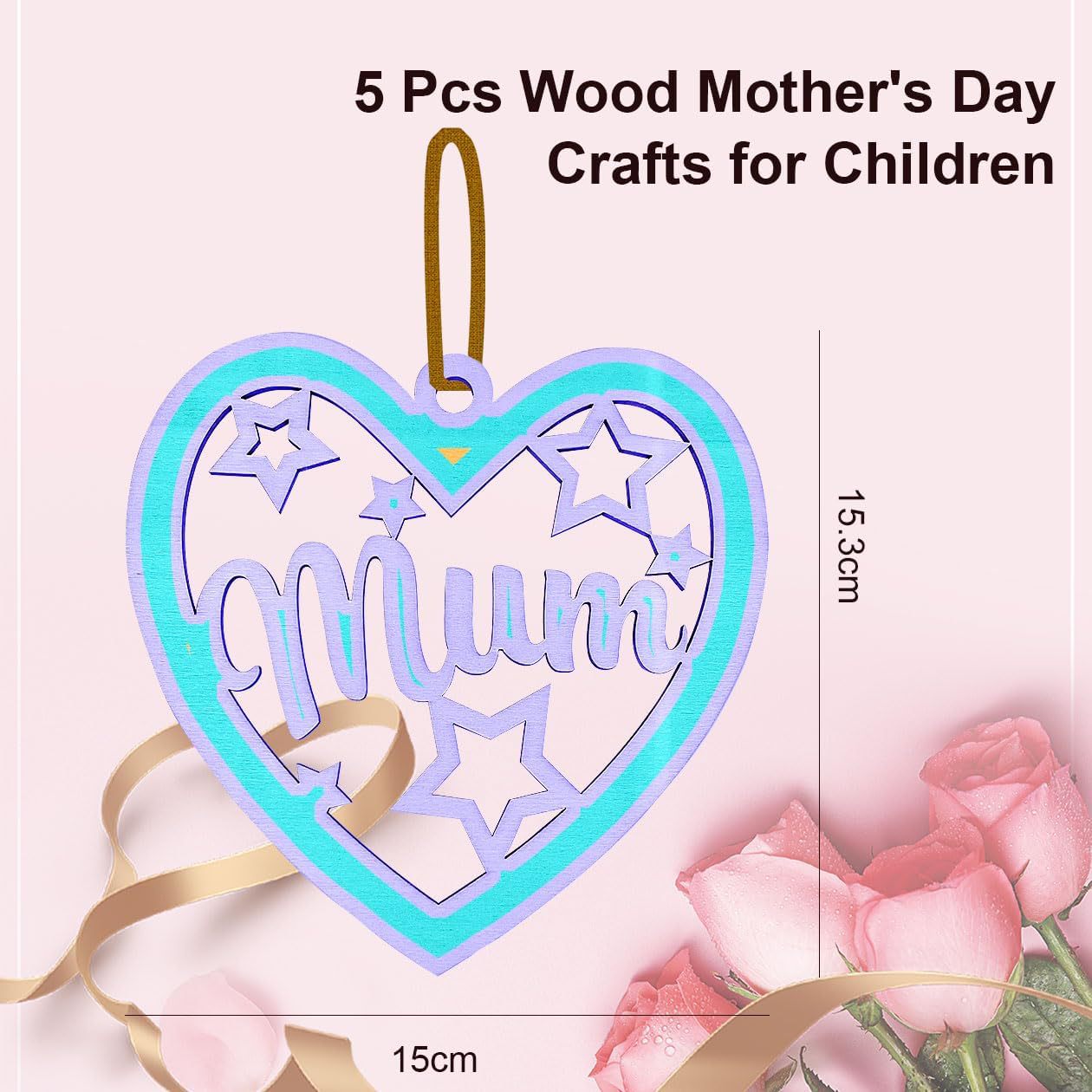 Wholesale of Mother's Day Wooden Pendants